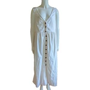 Maxi Dress American Eagle Sz L Lagenlook Beachy Coastal Capsule Boho Modest